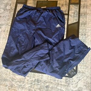 ADIDAS Navy Windbreaker Track Pants L